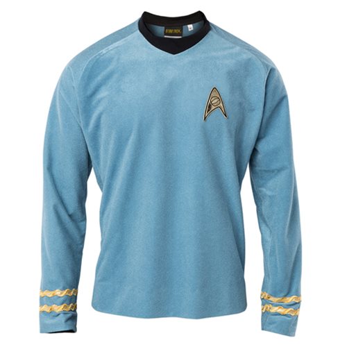 Star Trek the Original Series 50th Anniversary Sciences Blue Velour Line Tunic